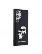 Karl Lagerfeld Samsung S24 Ultra Hülle Case Karl Choupette 3D Silikon Schwarz