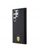 Ferrari Samsung S24 Ultra Hülle Case Cover Carbon Bottom Schwarz