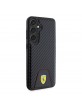 Ferrari Samsung S24+ Plus Hülle Case Cover Carbon Bottom Schwarz