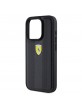 Ferrari iPhone 15 Pro Case Hot Stamp Groove Pattern Black