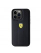 Ferrari iPhone 15 Pro Max Case Hot Stamp Groove Pattern Black