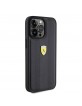 Ferrari iPhone 15 Pro Max Case Hot Stamp Groove Pattern Black