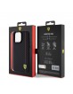 Ferrari iPhone 15 Pro Max Case Carbon Vertical Red Line Black