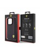 Ferrari iPhone 15 Pro Hülle Case Carbon Vertical Red Line Schwarz