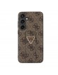 Guess Samsung S24+ Plus Hülle Case Grip Stand 4G Strass Triangle Braun