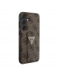 Guess Samsung S24+ Plus Case Grip Stand 4G Rhinestone Triangle Brown