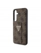 Guess Samsung S24+ Plus Case Grip Stand 4G Rhinestone Triangle Brown