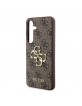 Guess Samsung S24+ Plus Case Cover Big 4G Metal Logo Brown