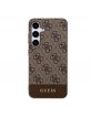 Guess Samsung S24+ Plus Case 4G Cover Stripe Brown