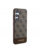 Guess Samsung S24+ Plus Case 4G Cover Stripe Brown