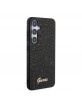 Guess Samsung S24+ Plus Case Glitter Flakes Metal Logo Black