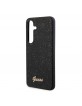 Guess Samsung S24+ Plus Case Glitter Flakes Metal Logo Black