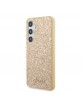 Guess Samsung S24 Case Glitter Flakes Metal Logo Gold