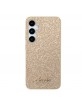 Guess Samsung S24 Case Glitter Flakes Metal Logo Gold