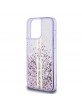 Guess iPhone 15 Pro Max Case Liquid Glitter Stripe Purple