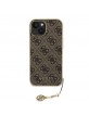 Guess iPhone 15 Case Charms 4G + Pendant Brown