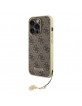 Guess iPhone 15 Pro Case Charms 4G + Pendant Brown