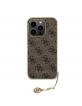 Guess iPhone 15 Pro Case Charms 4G + Pendant Brown