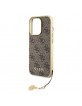 Guess iPhone 15 Pro Case Charms 4G + Pendant Brown