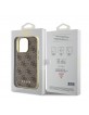 Guess iPhone 15 Pro Case Charms 4G + Pendant Brown