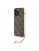 Guess iPhone 15 Pro Max Hülle Case Charms 4G + Anhänger Braun