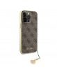 Guess iPhone 15 Pro Max Hülle Case Charms 4G + Anhänger Braun