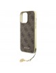 Guess iPhone 15 Pro Max Case Charms 4G + Pendant Brown