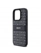 DKNY iPhone 15 Pro Case Tonal Stripe Metal Logo Black