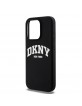 DKNY iPhone 15 Pro Hülle Case Silikon Arch Logo MagSafe Schwarz