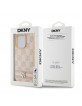 DKNY iPhone 15 Pro Hülle Case Metal Gold Logo Rosa Pink