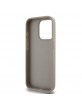 DKNY iPhone 15 Pro Hülle Case Metal Gold Logo Beige