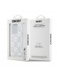 DKNY iPhone 15 Pro Hülle Case Liquid Glitter Checkered Pattern Silber