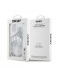 DKNY iPhone 15 Hülle Case Liquid Glitter Arch Logo Silber