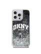 DKNY iPhone 15 Pro Max Hülle Case Liquid Glitter Arch Logo Schwarz