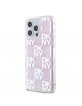 DKNY iPhone 15 Pro Max Hülle Case Liquid Glitter Checkered Pattern Rosa
