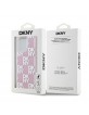DKNY iPhone 15 Pro Max Hülle Case Liquid Glitter Checkered Pattern Rosa