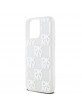 DKNY iPhone 15 Pro Max Hülle Case Liquid Glitter Checkered Pattern Silber
