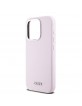 DKNY iPhone 15 Pro Hülle Case Magsafe Metal Logo Silikon Rosa Pink