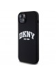 DKNY iPhone 15 Plus / 14 Plus Hülle Case Silikon Arch Logo MagSafe Schwarz