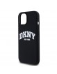 DKNY iPhone 15 Hülle Case Silikon Arch Logo MagSafe Schwarz