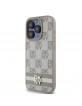 DKNY iPhone 15 Pro Max Hülle Case Metal Gold Logo Beige