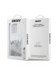 DKNY iPhone 15 Pro Hülle Case Liquid Glitter Arch Logo Silber