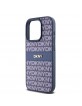 DKNY iPhone 14 Pro Case Repeat Pattern Tonal Stripe Blue