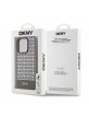 DKNY iPhone 14 Pro Case MagSafe Leather Repeat Stripe Brown