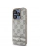 DKNY iPhone 14 Pro Max Hülle Case Metal Gold Logo Beige