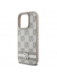 DKNY iPhone 14 Pro Max Hülle Case Metal Gold Logo Beige