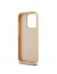 DKNY iPhone 14 Pro Case Metal Gold Logo Pink