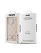 DKNY iPhone 14 Pro Case Metal Gold Logo Pink