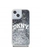 DKNY iPhone 11 Hülle Case Liquid Glitter Arch Logo Schwarz