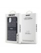 DKNY iPhone 14 Case Tonal Stripe Metal Logo Black